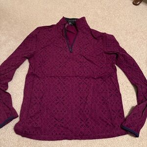 Greyson Maroon and Black Patterned Top